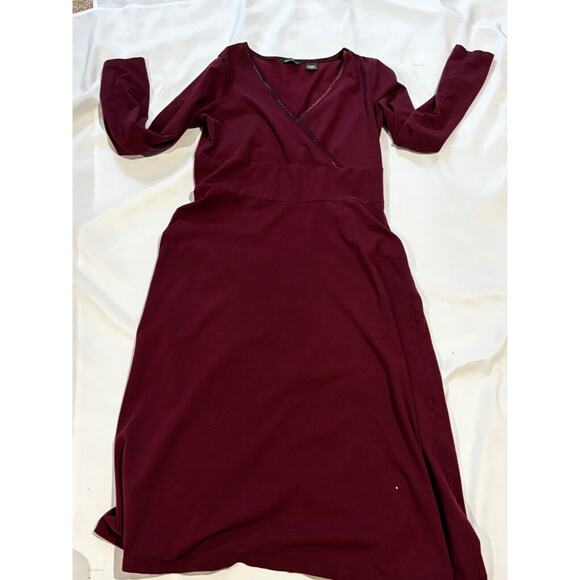 Eddie Bauer Maxi Dress Womens Sz M capsule Minimalist Cotton lagenlook peasant - Picture 4 of 7